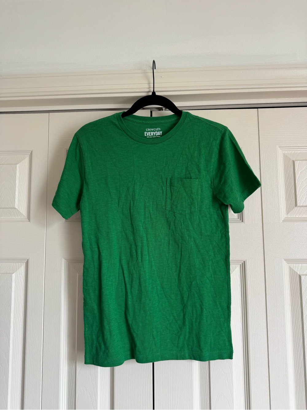 NWT Crewcuts by J.Crew "Everyday" Boys' Pocket T-Shirt Green Boys Size 14